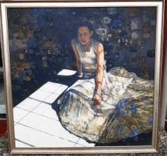 Francis Portrait of a Woman Oil Painting on Canvas Contemporary Art In Stock