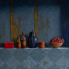 Rode Druiven Realism Still Life Fruit Condiments Oil Painting In Stock