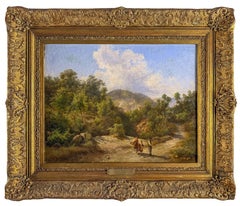 « Paysage forestier hongrois du XIXe siècle avec des personnages », de Károly Markó le Jeune