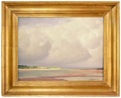 Ölgemälde einer Küstenlandschaft aus der Mitte des Jahrhunderts von Pierre de Clausade