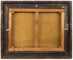 Dipinto a olio raffigurante un paesaggio costiero della metà del secolo, opera di Pierre de Clausade