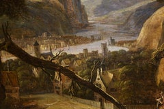 Large 17th Century Dutch Golden Age Mountainous Landscape