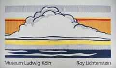 Cartel de la exposición «Nube y mar» - Museo Ludwig de Colonia Por Roy Lichtenstein