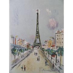 Maurice Utrillo - La Tour Eiffel - Original Litograph