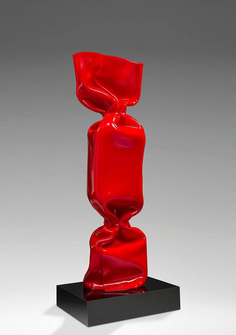 Laurence Jenkell Jenkell Wrapping Bonbon Red Sculpture For Sale