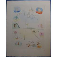 Salvador Dali - Les douze tribus israéliennes - gravure originale signée