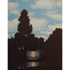 after René Magritte Lithograph - L'Empire des Lumières