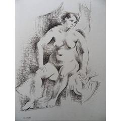 André Lhote - Modèle assis - Original Signed Drawing 4