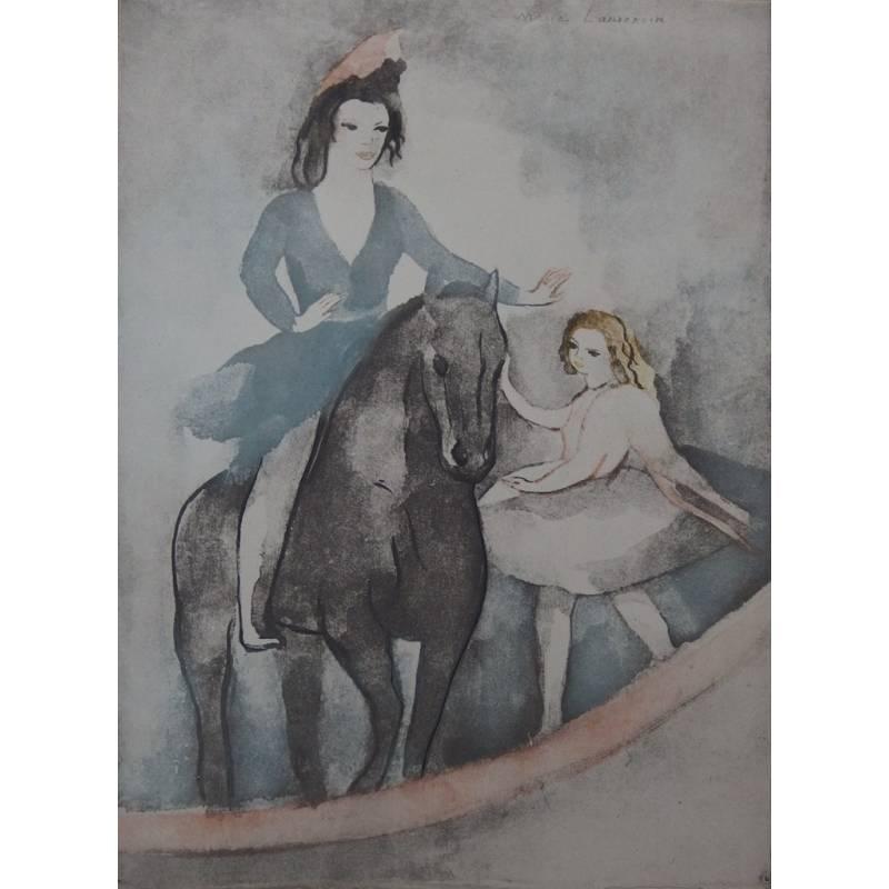 Original Etching After Marie Laurencin
Title: Dialogue sur la Danse
Edition of 170
Dimensions: 38 x 28 cm

Marie Laurencin (1883-1956)

Marie Laurencin went to Sèvres at the age of eighteen to receive instruction in porcelain painting. She
