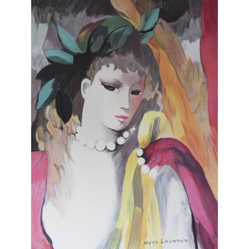 After Marie Laurencin
Title: Le collier de perles
Edition of 250
Dimensions: 76 x 56 cm
Signed
Edition realised by the Orphelins d'Auteuil, Successors of Laurencin's artworks.

Marie Laurencin (1883-1956)

Marie Laurencin went to Sèvres at