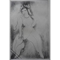 Marie Laurencin - Jeune fille au collier - Original Etching