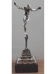Used Salvador Dali -  "Christ" - Solid Silver Signed Sculpture