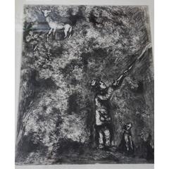 Marc Chagall - Le Cerf et la Vigne - Original Etching 2