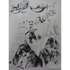 Marc Chagall - Les âmes mortes - Original Engraving 12