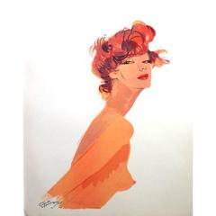 Domergue - The Big Eyes - Original Signed Lithograph 3