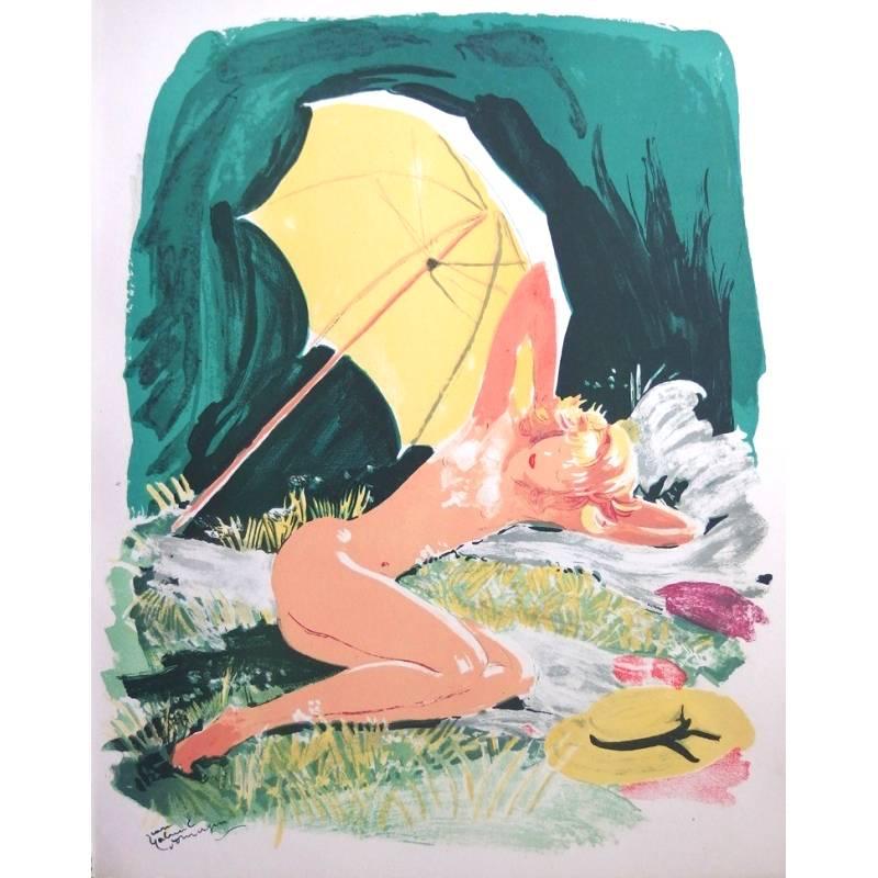 Jean-Gabriel Domergue Figurative Print - Domergue - The Little Star - Original Signed Lithograph