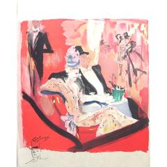 Domergue - On the Road to the Maxims - Original Signed Lithograph 11