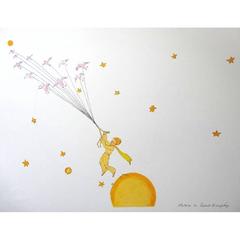 Antoine de saint Exupery - On The Road for Another Planet - Original Litograph 11