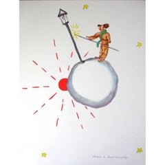 Antoine de saint Exupery - Little Prince - The Lighter - Original Lithograph