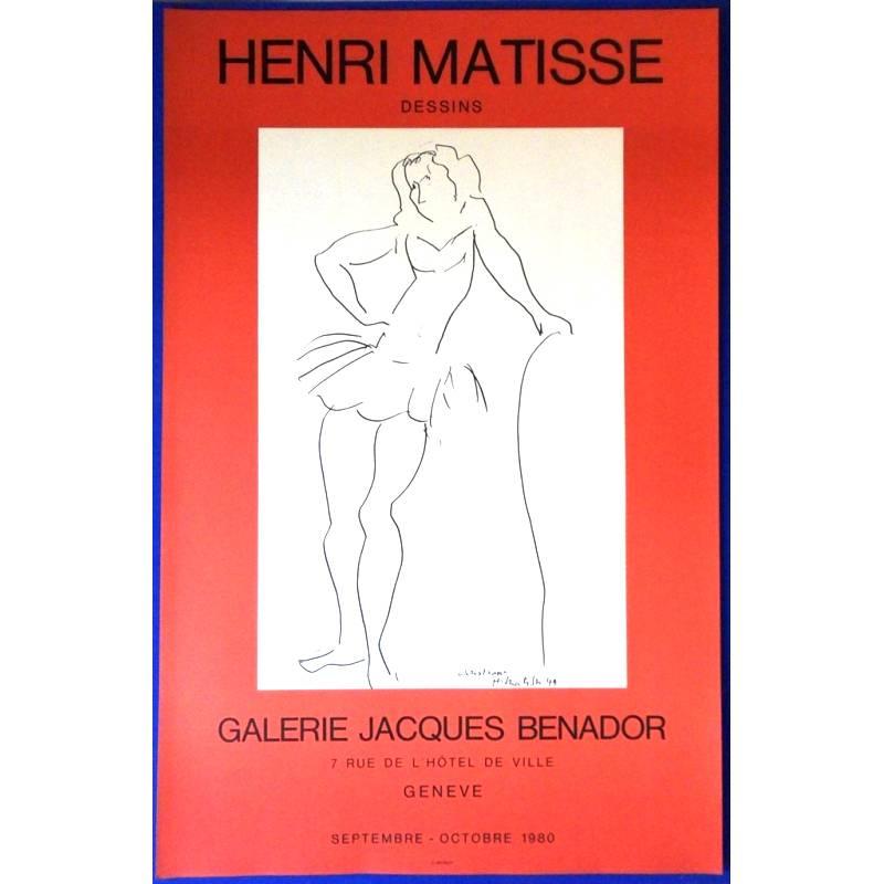 Original Exhibition Poster - Henri Matisse - Christiane - Dancer

Artist : Henri MATISSE
Signed
1980
75 x 50 cm
References : Original Poster for the 1980 exhibition at Galerie Jacques Benador in Geneva.

MATISSE'S BIOGRAPHY

YOUTH AND