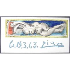 after Pablo Picasso - Lying Naked 8