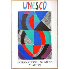Vintage Sonia Delaunay - Signed International Women's Year 1975 - Poster