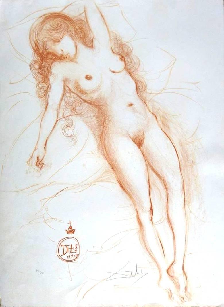 Salvador Dalí Figurative Print - Salvador Dali - Eight Nudes - Complete Suite of 8 Handsigned Lithographs