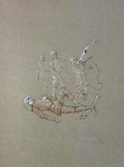 Leonor Fini - Man Fallen From Horse, Hand-Signed and Numbered Engraving 3