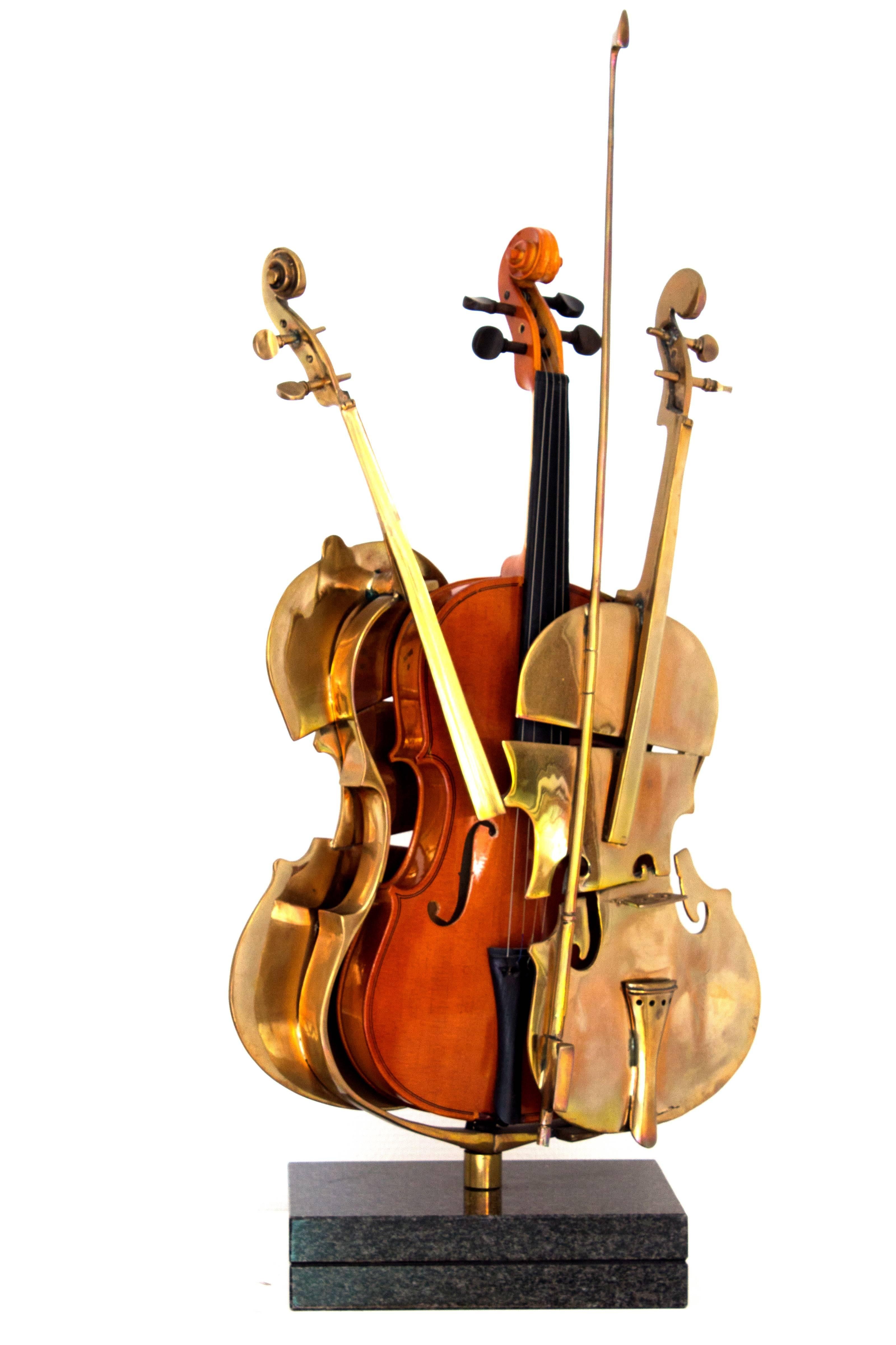 arman violin sculpture