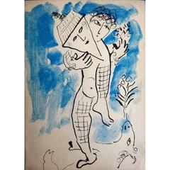 Marc Chagall - Man With House - Original Lithograph 7