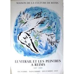 Marc Chagall - Le Vitrail et les Peintres à Reims - vintage 1960s Poster 10