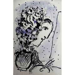 Marc Chagall - Painter with Pallet - Original Lithograph 12