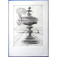 Salvador Dali - The Fountain - Original Etching 5