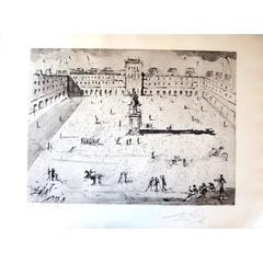 Salvador Dali - Place des Vosges - Original HandSigned Etching 9