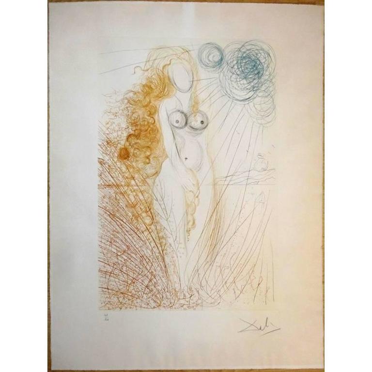 Salvador Dali - The Birth of Venus - Original HandSigned Etching 1