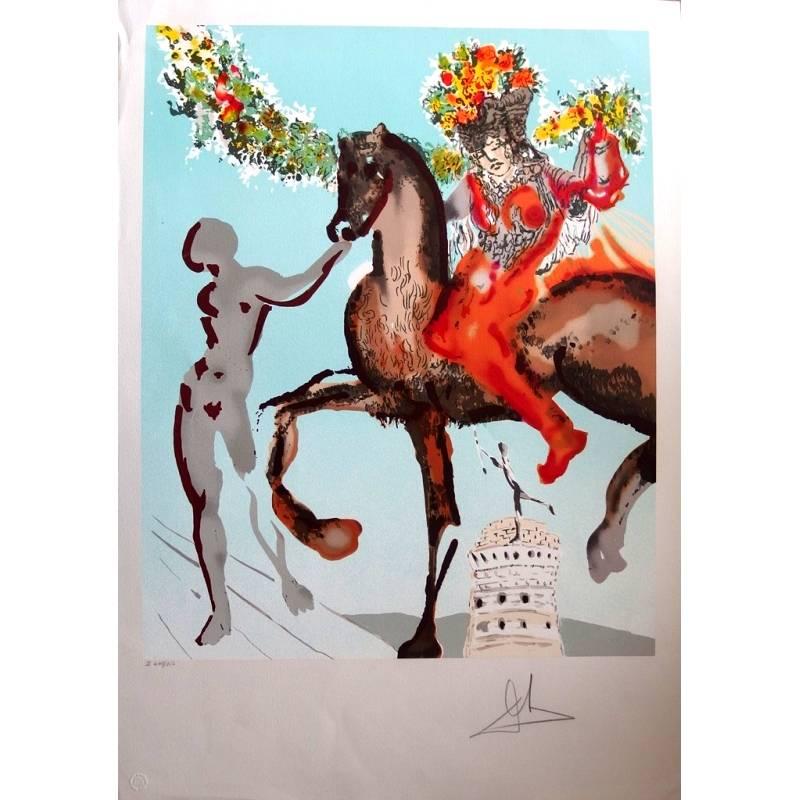Salvador Dalí Figurative Print - Salvador Dali -  Jerusalem-The Mystical Wedding- Original Handsigned Lithograph