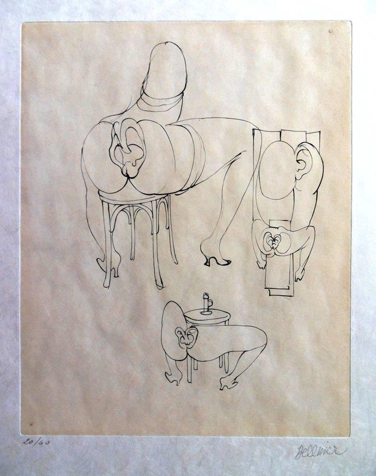 Hans BELLMER
She is Sitting
1973(&
Original Etching
Signed in crayon
Edition limited to 40 copies numbered in crayon
Dimensions: 51 x 38 cm

References: Lithograph referenced in the catalogue raisonné Flahutez n°97.

Hans Bellmer was born in
