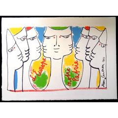 Jean Cocteau - Europe
s Construction - Original Lithograph