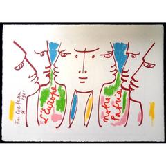 Jean Cocteau - Europe Our Homeland - Original Lithograph