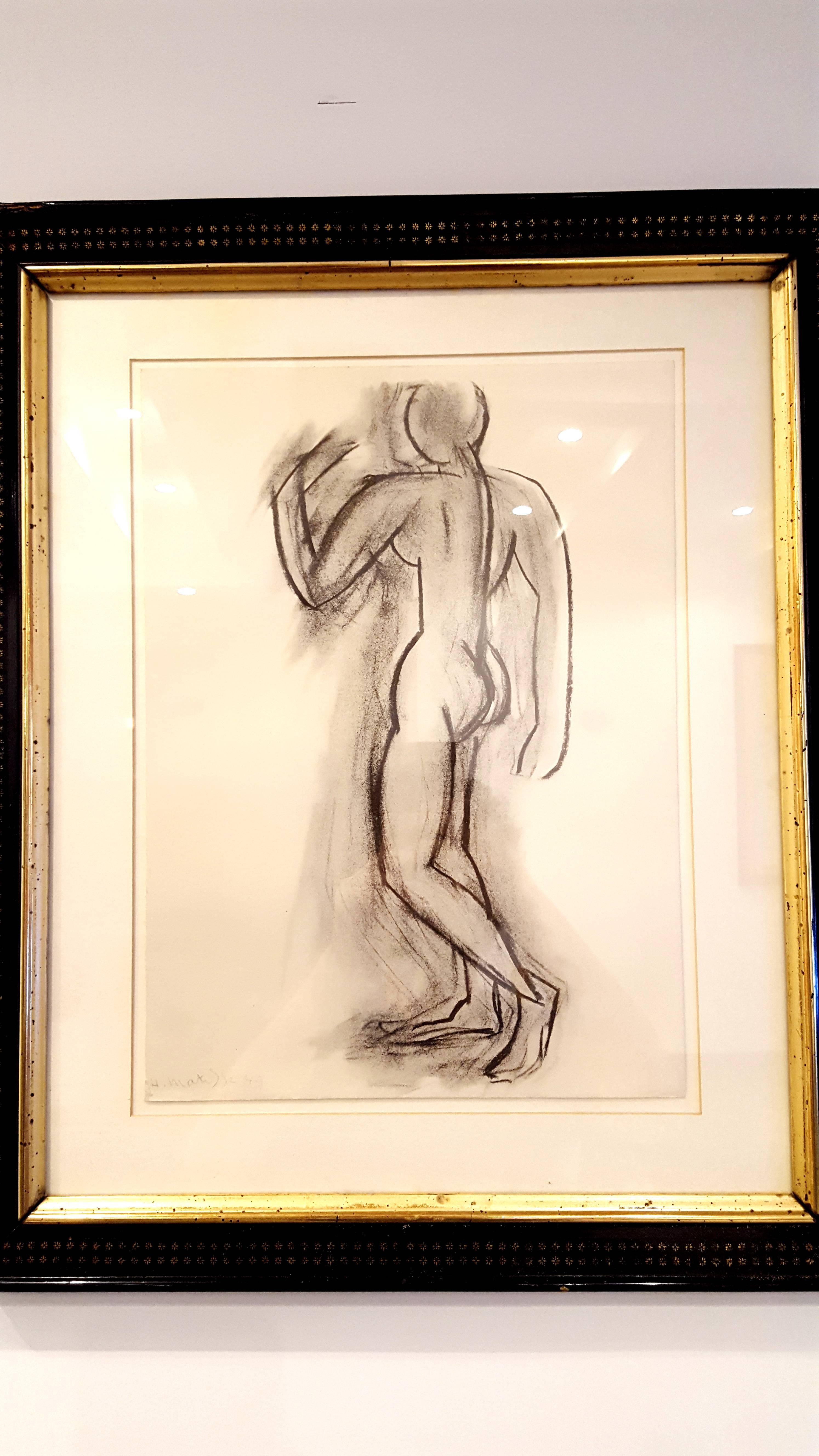 Portrait Print Unknown - D'après Henri Matisse - Derrière le miroir - Lithographie