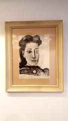Vintage After Pablo Picasso - Woman Portrait - Signed Lithograph