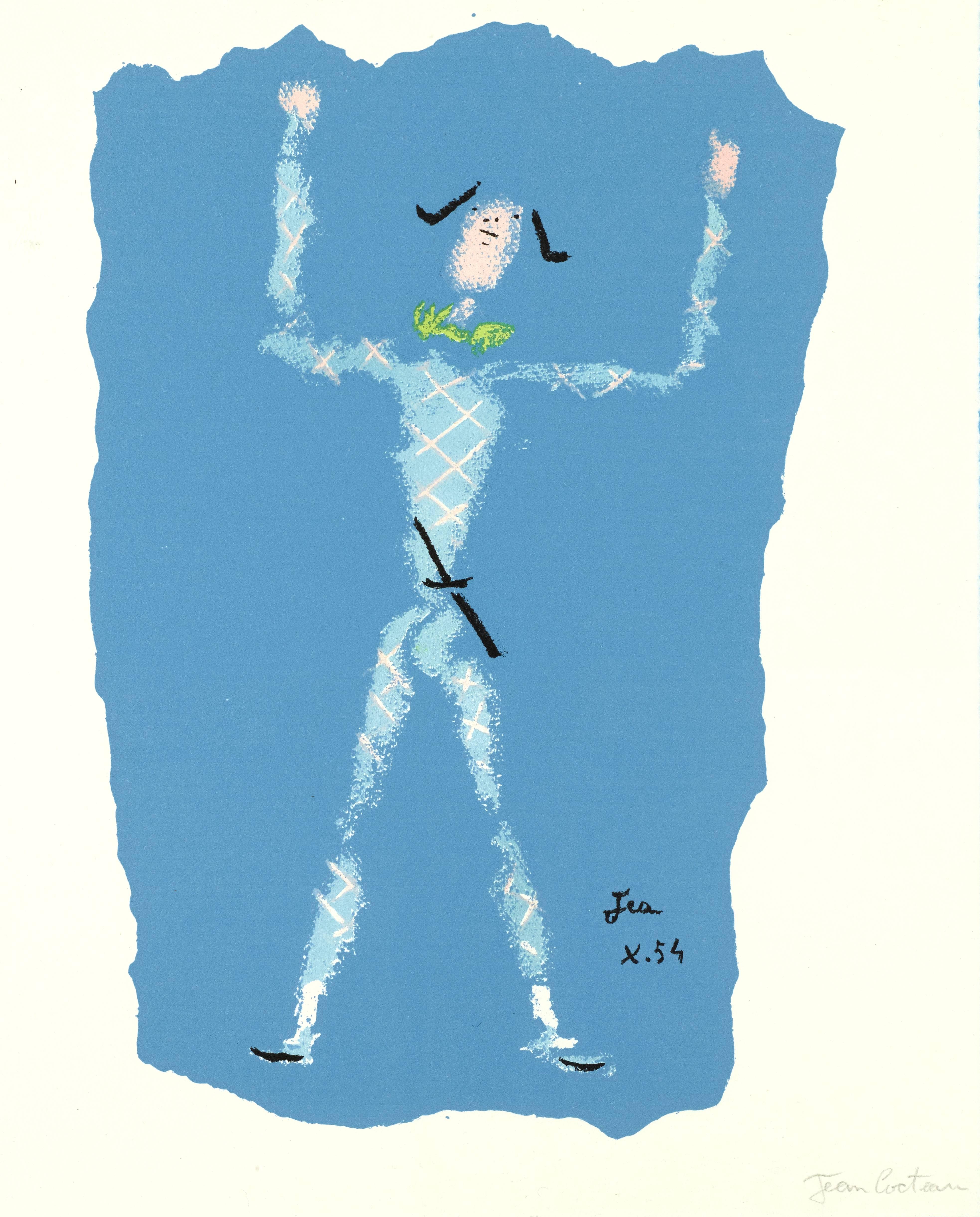 JEAN COCTEAU (1889-1963)
Under the Fire Coat V
1954
Handsigned Lithograph
Joseph Forêt Editeur, Paris
Dimensions: 41 x 33 cm

Jean Cocteau

Writer, artist and film director Jean Cocteau was one of the most influential creative figures in the