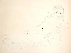 Raoul Dufy - Relaxation - Original Signed Ink Drawing 3