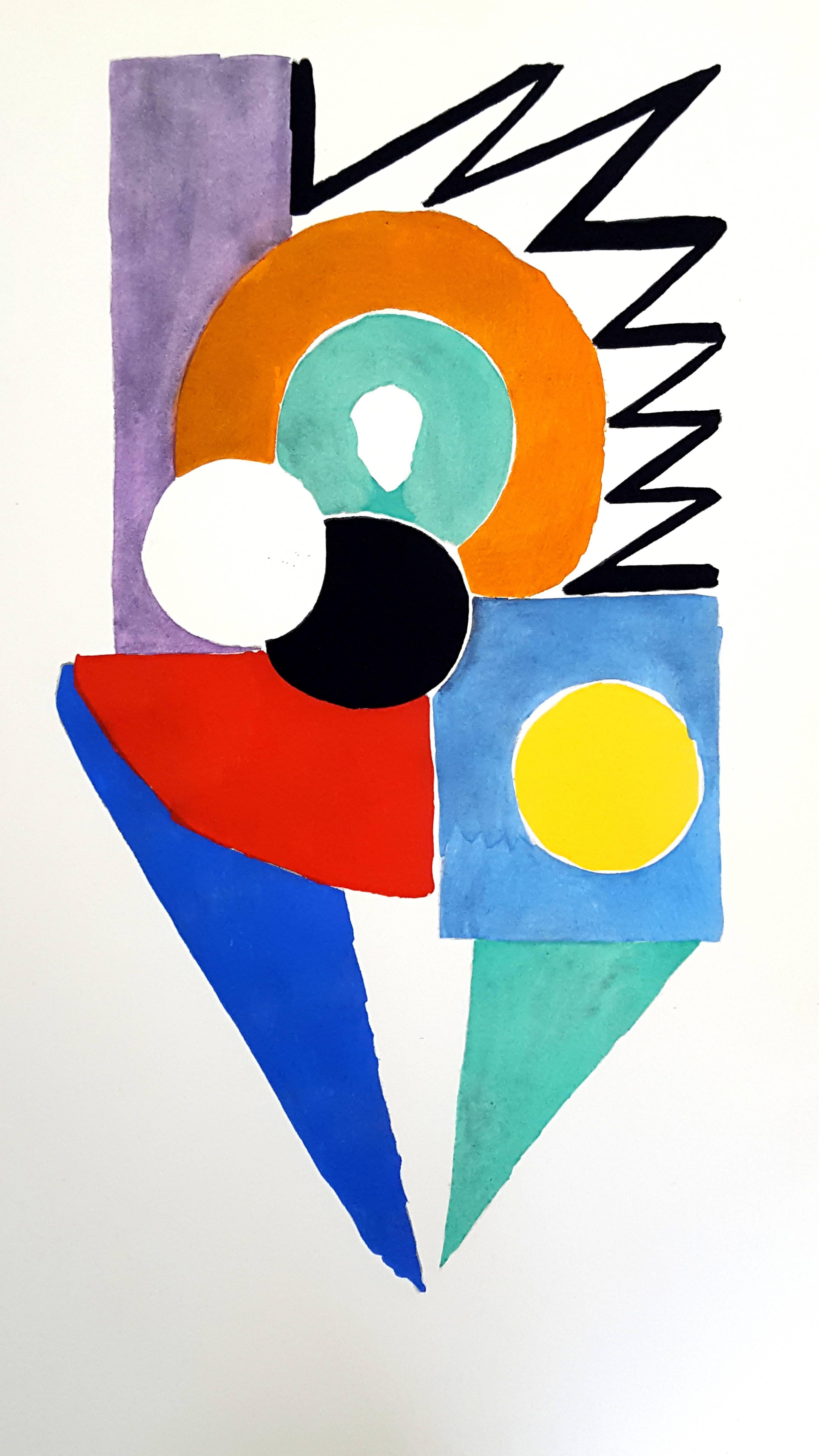 Living Painting - Colour Pochoir - Print by (after) Sonia Delaunay