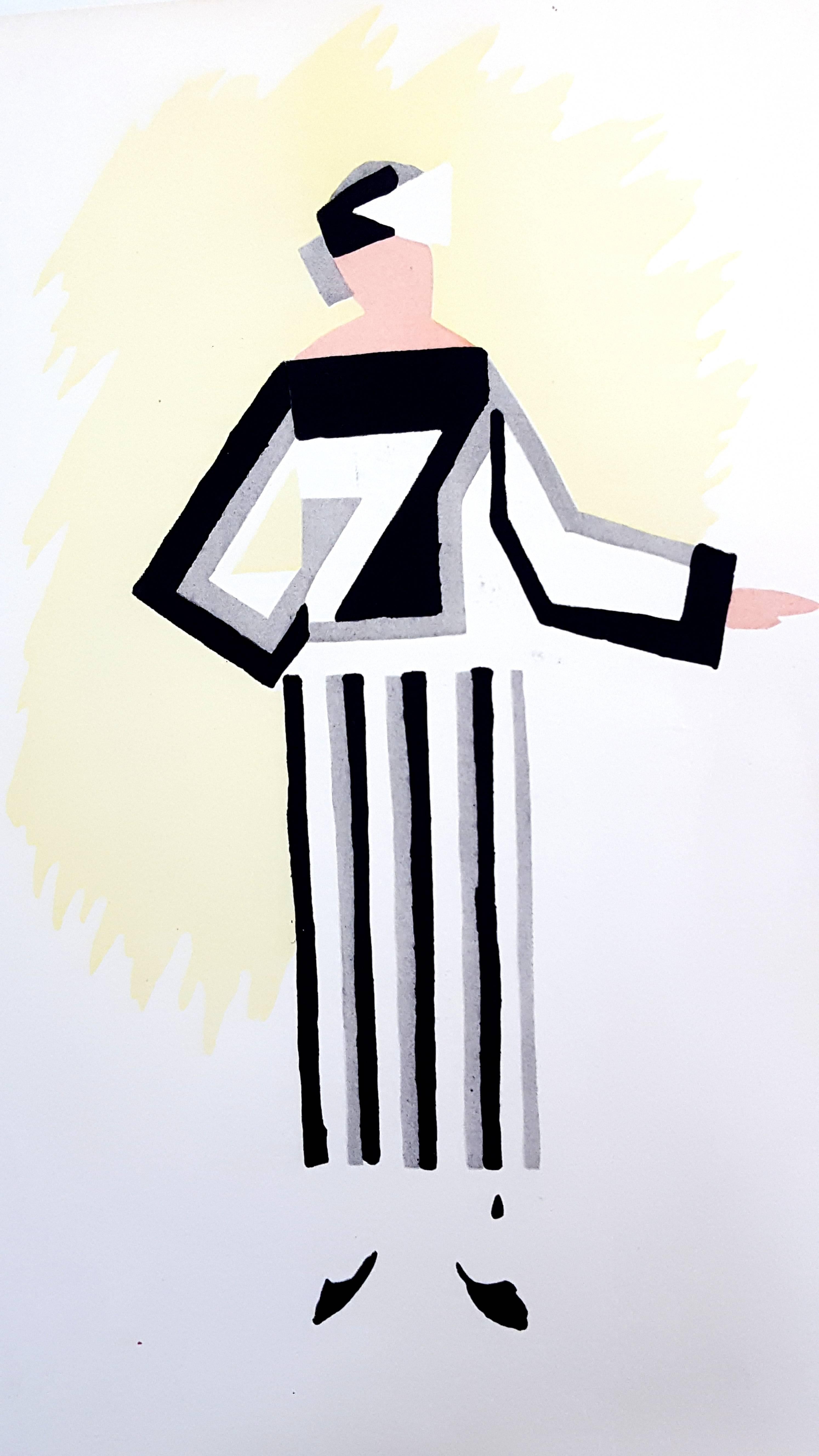 (after) Sonia Delaunay Figurative Print - Sonia Delaunay - Living Painting - Original Colour Pochoir