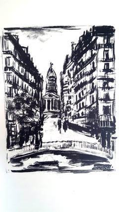 Maurice de Vlaminck - Paris' Souflot Street - Original Etching