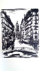 Maurice de Vlaminck - Paris' Souflot Street - Original Etching 4