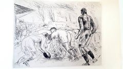 André Dunoyer de Segonzac - La Mêlée - Aguafuerte original