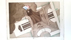 Charles Martin - La Torre Eiffel - Litografia originale