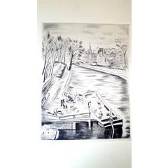 Edmond Céria - Paris, Quais de Orfèvres - Original Etching 8